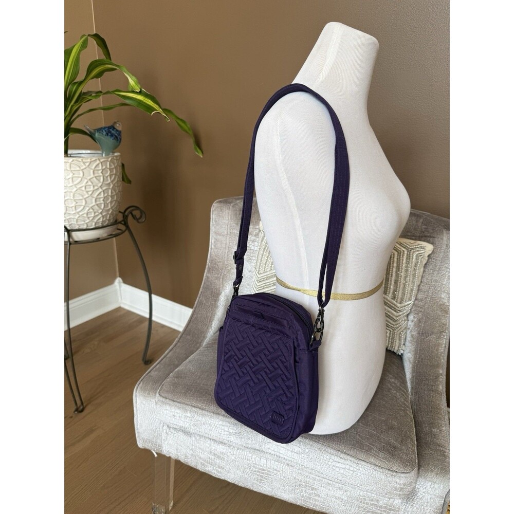Lug Flapper Convertible Crossbody Bag Purple Concord Organizer